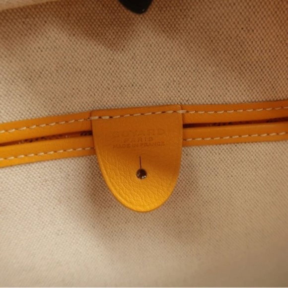 100% Authentic Goyard Yellow Leather Tote Bag - Picture 10 of 11